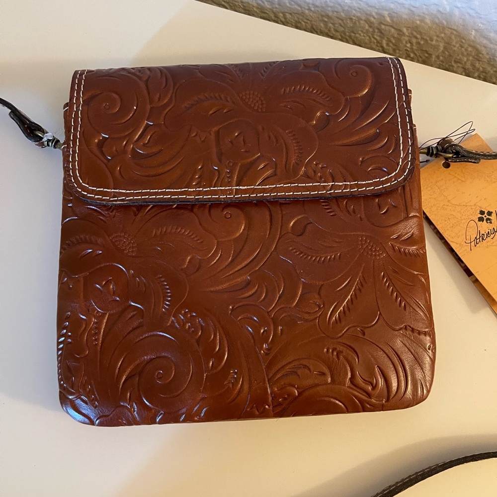 Patricia Nash Brown Embossed Crossbody Bag